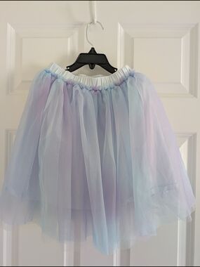 Pastel Tulle Skirt - Light Blue & Lavender